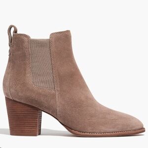 Madewell Taupe Leather Regan Boot in Suede Women's Size 9